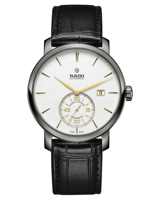 Rado Men's Diamaster Petite Seconde Automatic White Dial Watch- R14053016