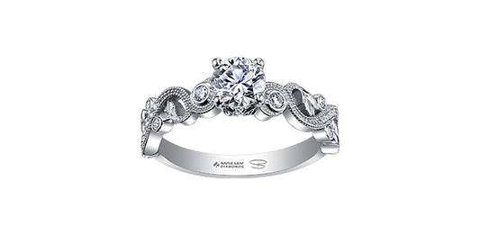 0.65 ct T.W  Canadian Diamond Crossover Engagement Ring in 18KPD White Gold