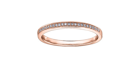 0.08 ct T.W. Diamond Rose Gold Ring Stack