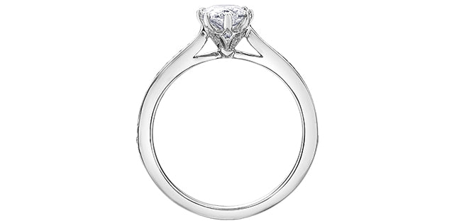 1.14 ct T.W  Canadian Diamond Engagement Ring in 18KPD White Gold