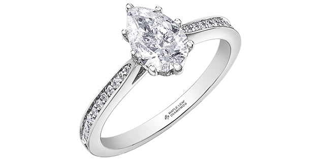 1.14 ct T.W  Canadian Diamond Engagement Ring in 18KPD White Gold