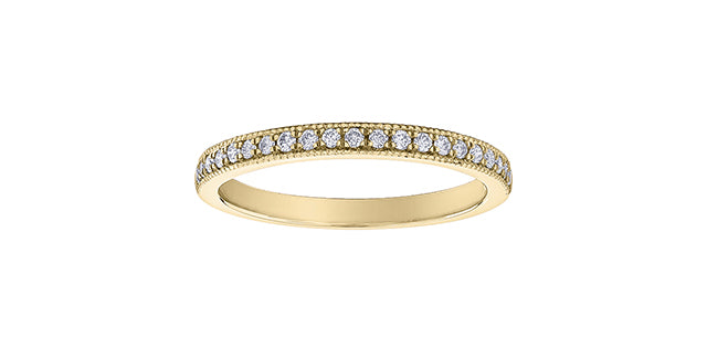 0.15 ct T.W. Diamond Yellow Gold Ring Stack