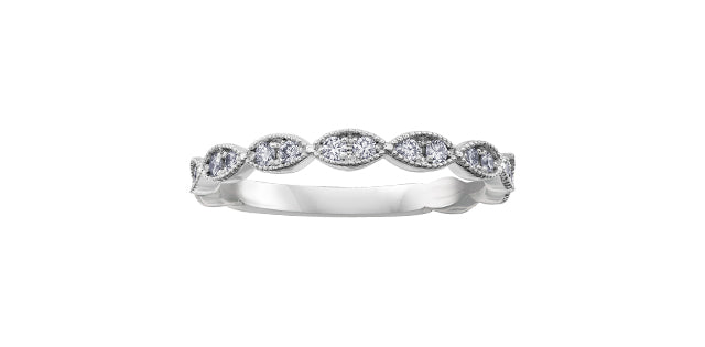 0.20 ct T.W. Marquise White Gold Ladies Band