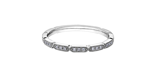 0.08 ct T.W. Diamond White Gold Ring Stack