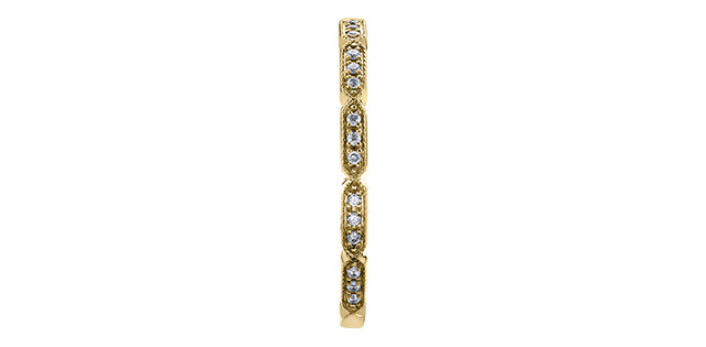 0.08 ct T.W. Diamond Yellow Gold Ring Stack