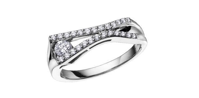 0.32 ct T.W. Fancy  White Gold Ladies Band