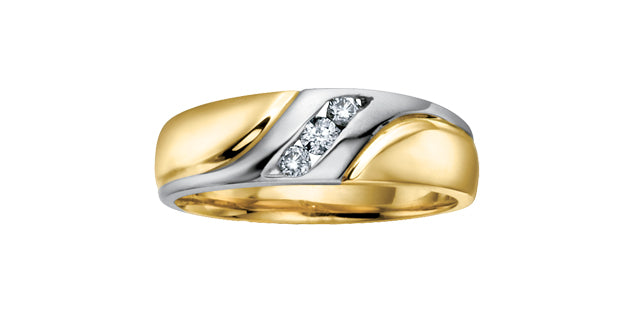 ct T.W. Two Tone Gold Wedding Band