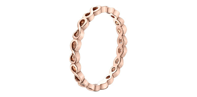 Infinity Rose Gold Band