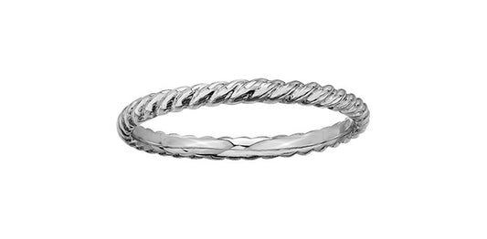 Rope White Gold Band
