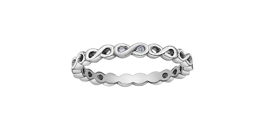 Diamond Accent White Gold Ring Stack
