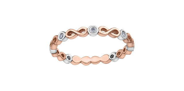 0.05 ct T.W. Infinity Rose Gold Ladies Band