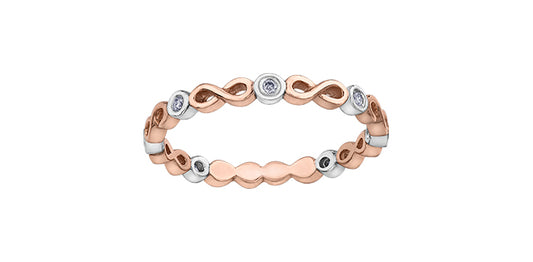 0.05 ct T.W. Infinity Rose Gold Ladies Band