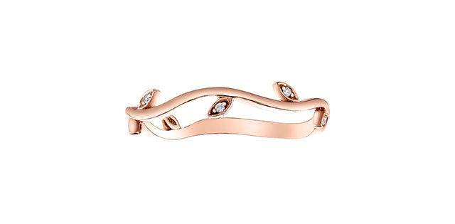 0.02 ct T.W. Diamond Rose Gold Ring Stack