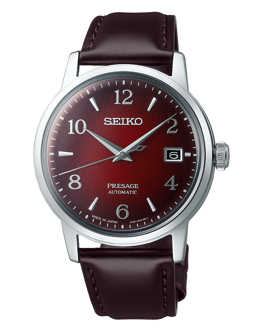 Seiko Presage Automatic Red Dial Men's Watch SRPE41J1