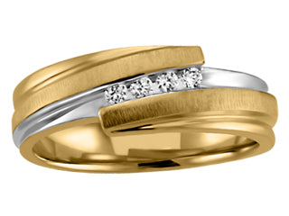 ct T.W. Two Tone Gold Wedding Band