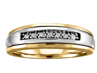 ct T.W. -Stone Two Tone Gold Wedding Band