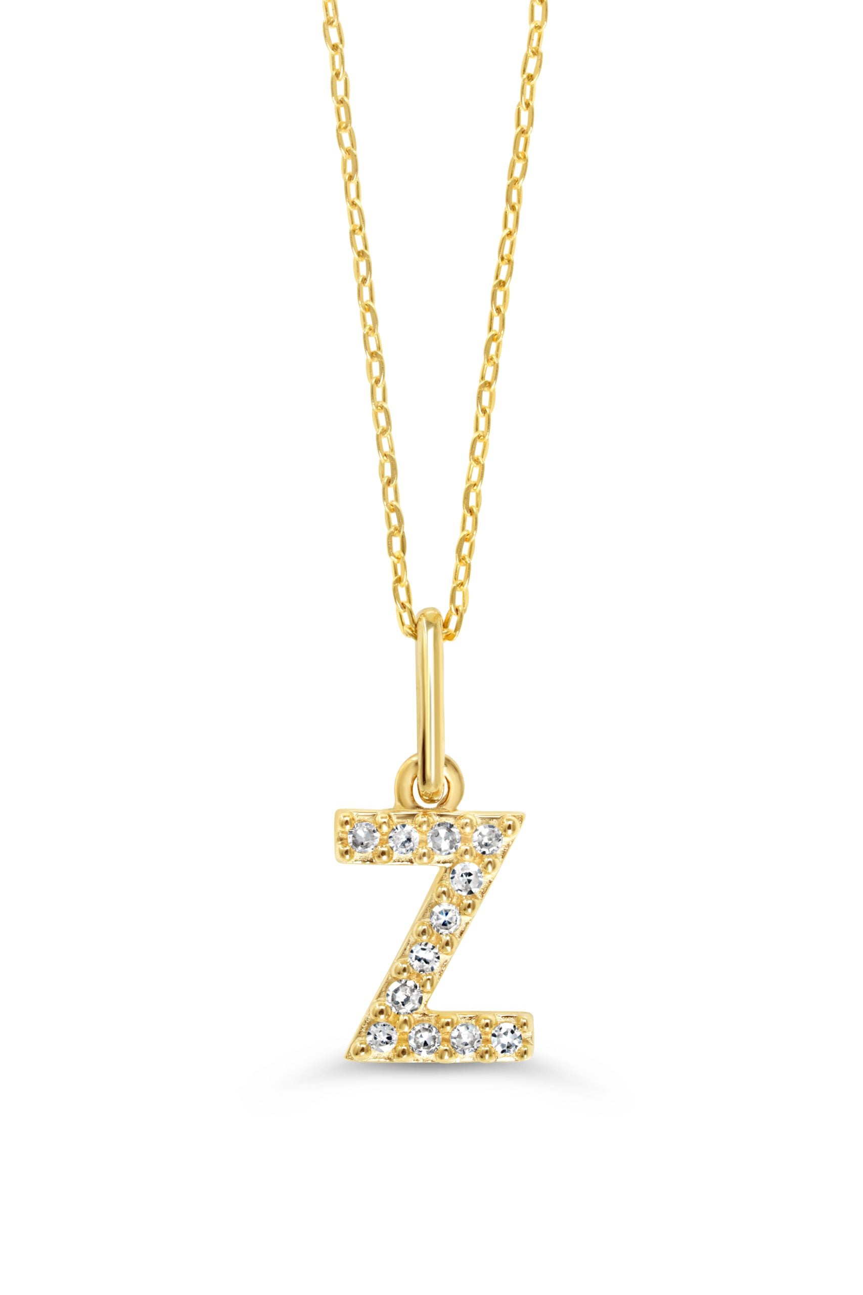 0.05 ct T.W. Diamonds "Z" Initial Pendant in 10K Gold