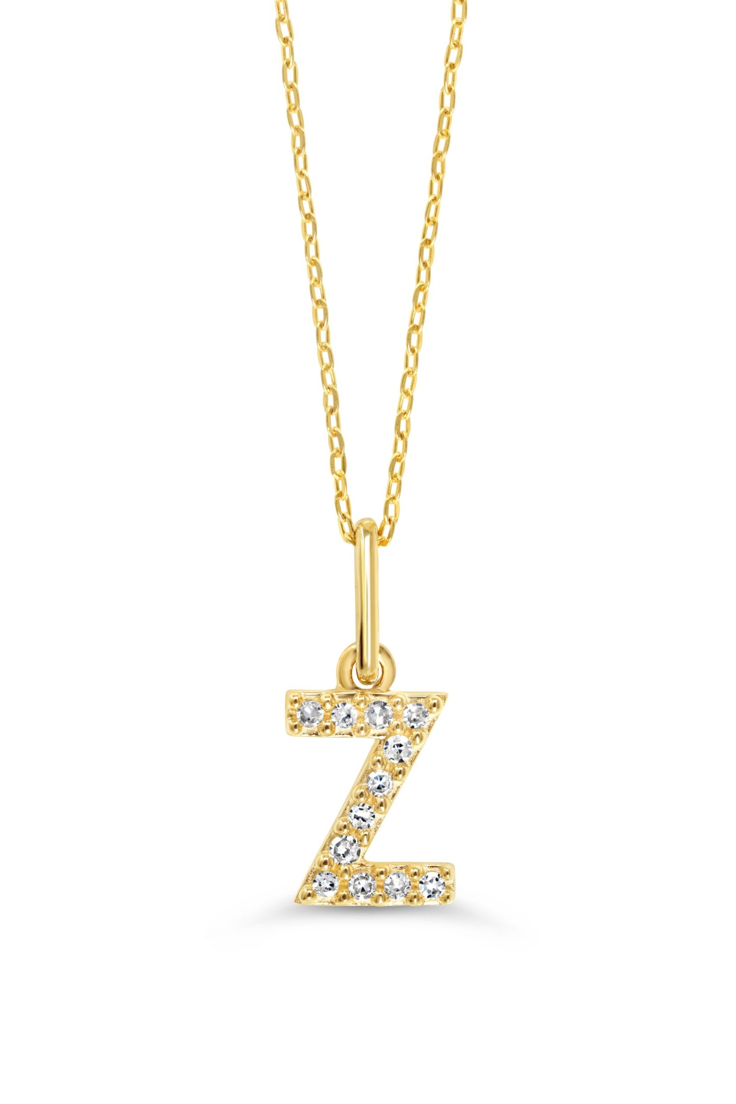0.05 ct T.W. Diamonds "Z" Initial Pendant in 10K Yellow Gold